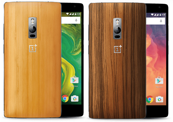 OnePlus 2 Bamboo and  Rosewood Style Swap covers