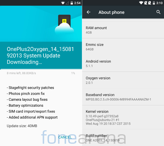 OnePlus 2 Oxygen OS 2.0.1