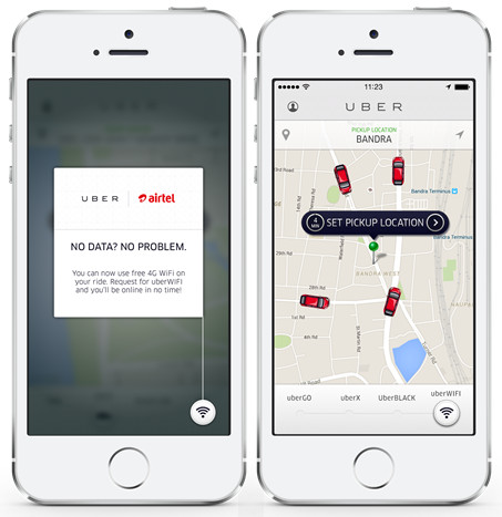 Uber adds free in-car WiFi powered by Airtel 4G in India, now 
