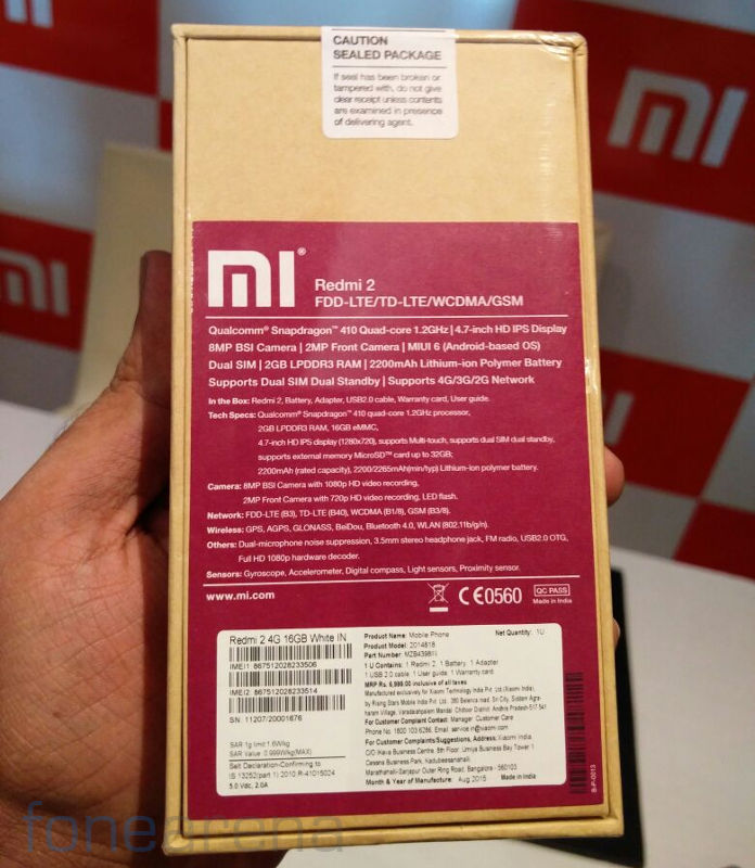 Xiaomi Redmi 2 Prime Make in India