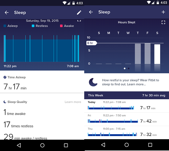 fitbit charge hr sleep tracking