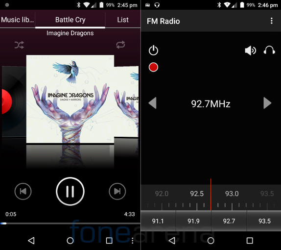 Micromax Canvas Sliver 5 Music Player and FM Radio