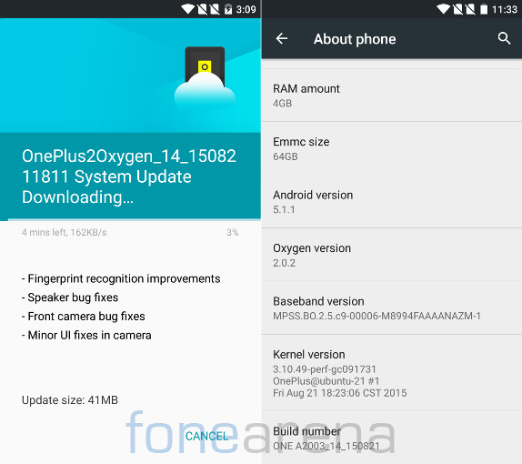 OnePlus 2 gets Oxygen OS 2.0.2