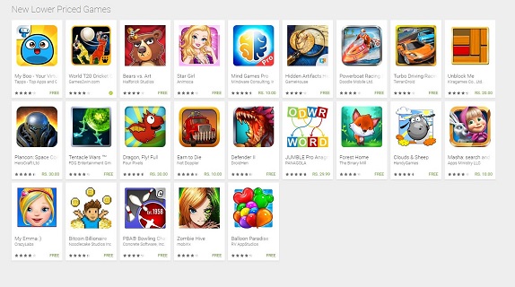 Google Play Store in India now boasts of apps and games starting