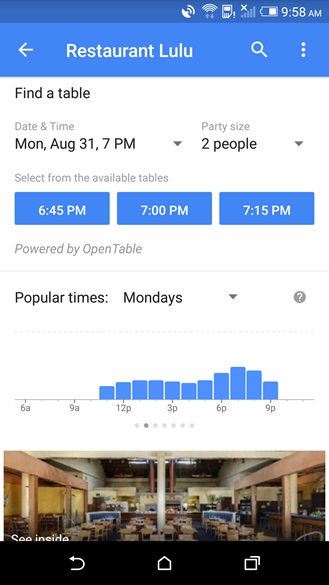 google maps popular times