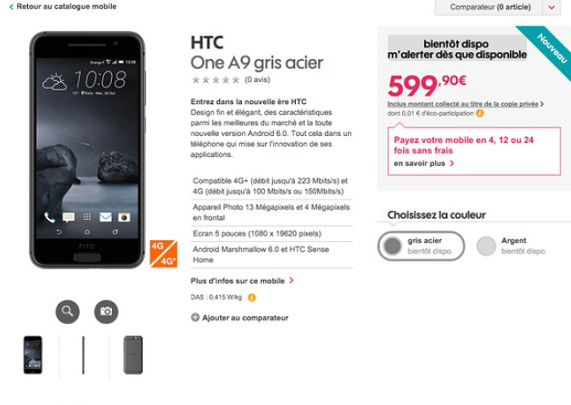 HTC A9 Online-retailer