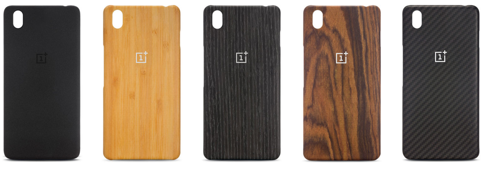 OnePlus X Sandstone, Bamboo, Black Apricot, Rosewood and Karbon cases