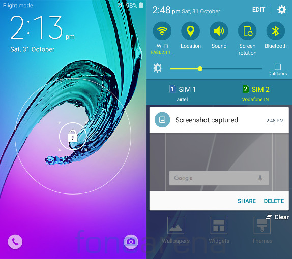 samsung phone galaxy j7 apps for slideshow on lock screen