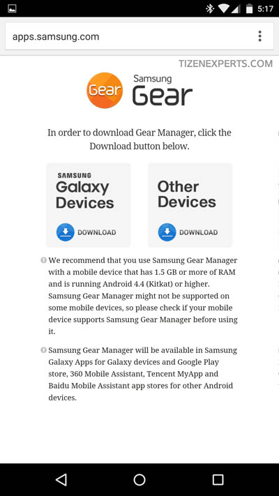 Samsung releases Gear Manager app for other Android smartphones