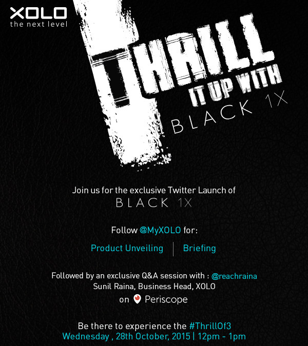 Xolo Black 1X launch invite