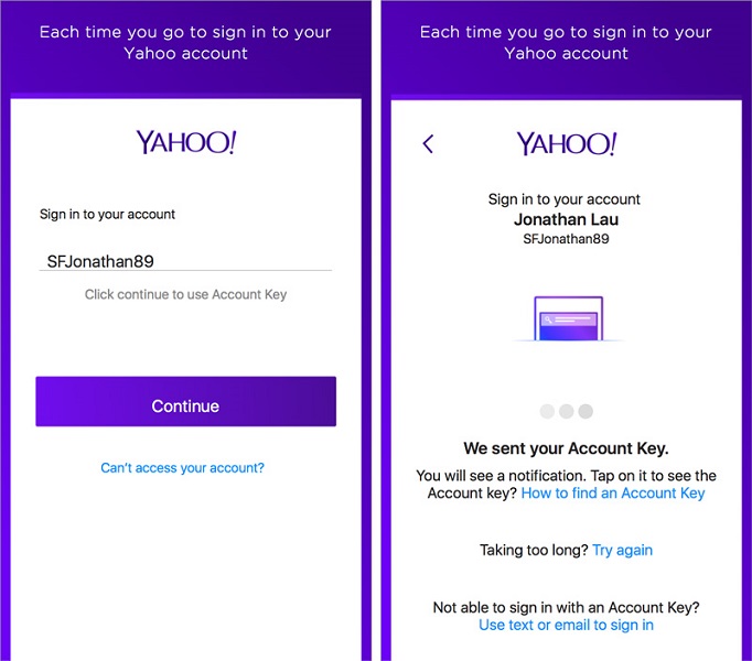 Yahoo Account Key