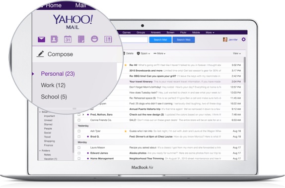 yahoo mail forward multiple messages