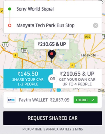 uberPOOL screenshot