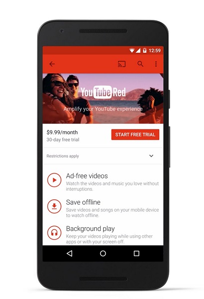 Red, A $9.99 Site-Wide Ad-Free Subscription With Play Music,  Launches Oct 28