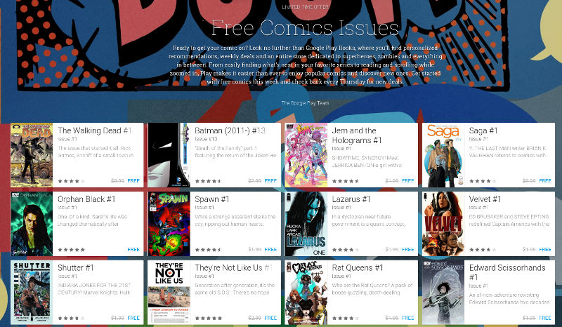 Google Play Books Free Comics