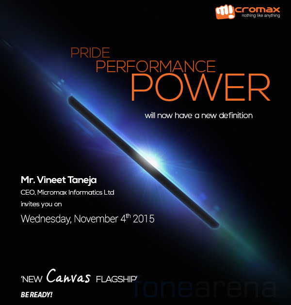 Micromax Canvas Flagship Nov 4 2015