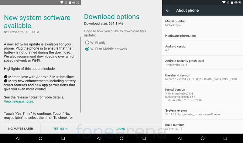 Moto X Style Android 6.0 Marshmallow