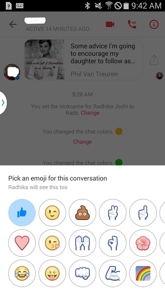 FB Messenger emoji