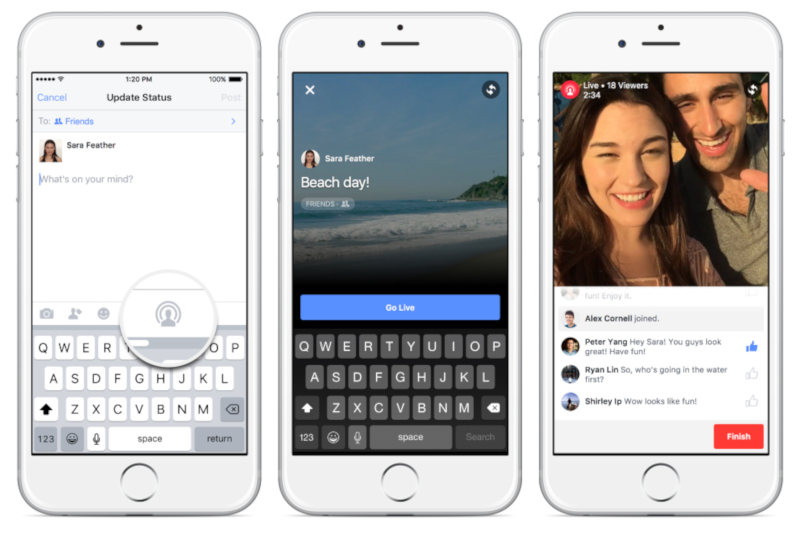 Facebook for iPhone Live Video