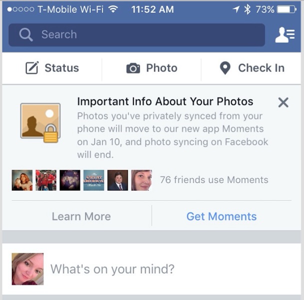 Fb moments app