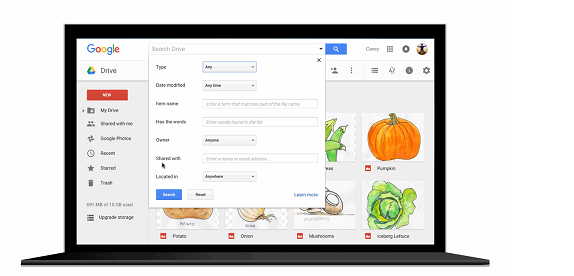 Google Drive file searc