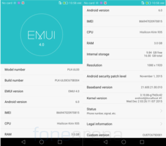 Huawei Honor 7 Android 6.0 Marshmallow
