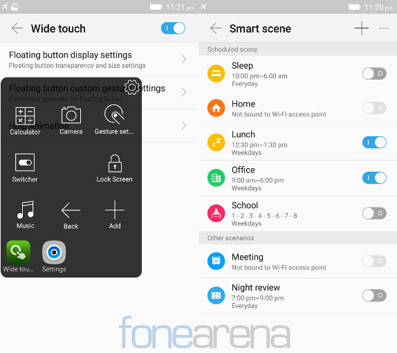 Lenovo Vibe S1 Wide Touch and Smart scene