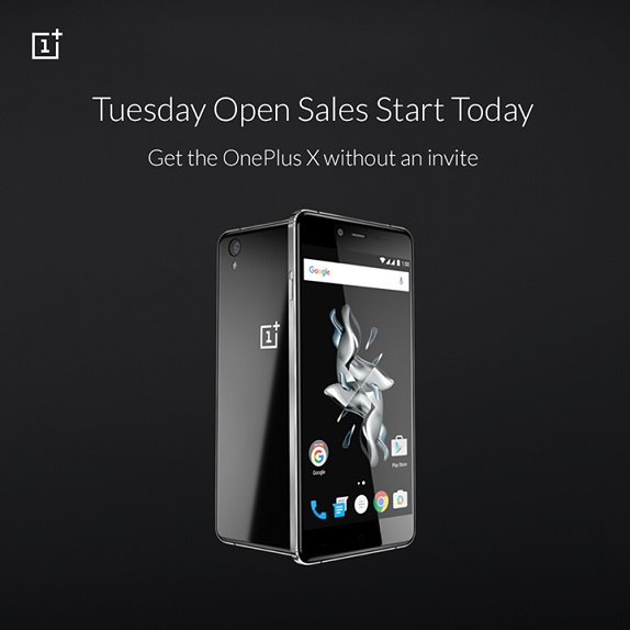 Oneplus X open sale tuesday