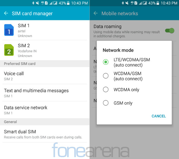 Samsung Galaxy Dual SIM and Connectivity