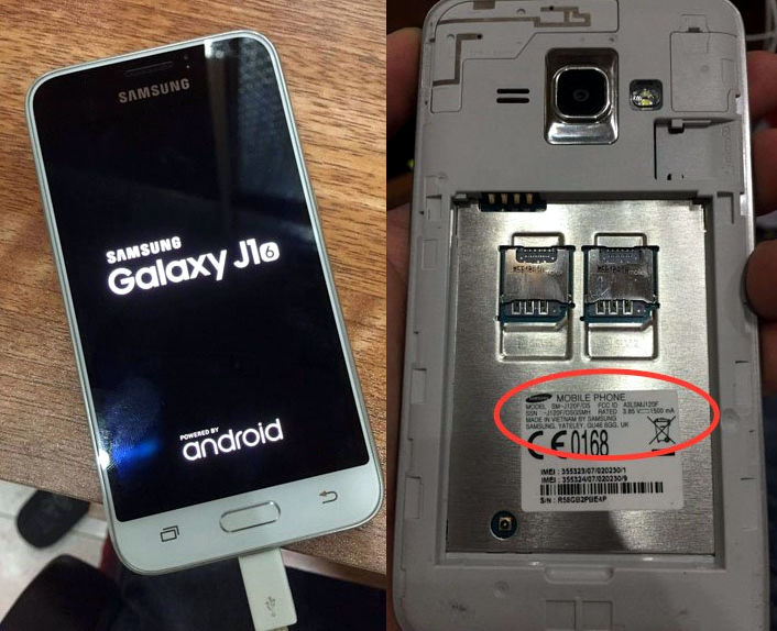 Samsung Galaxy J1 2016 SM-J120F leak