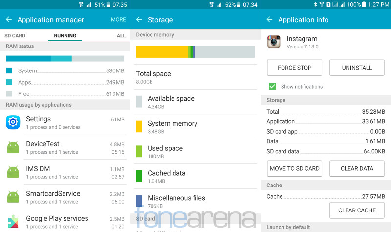 Samsung Galaxy On5 RAM, Storage and Move to SD