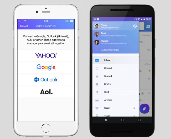 Yahoo Mail for iPhone and Android Gmail inbox