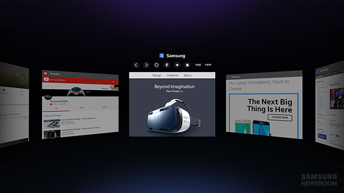 samsung gear vr browser