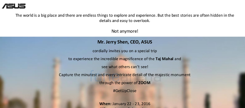 Asus Zenfone Zoom India launch invite