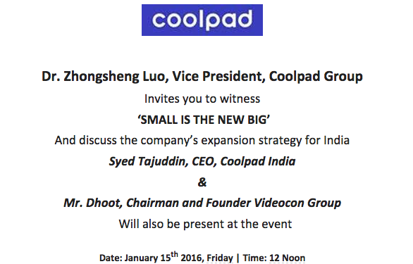 Coolpad Note Lite Launch