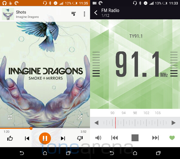 HTC One A9 Music Player and FM Radio