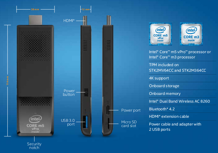 Intel Compute Stick Core M specifications