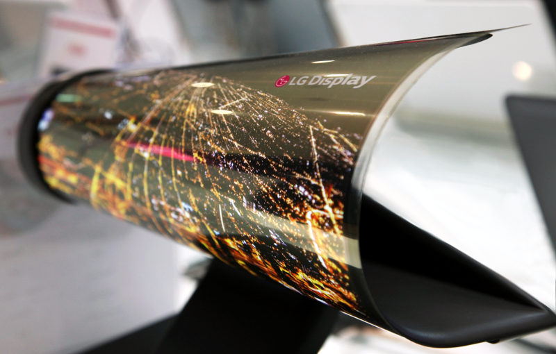 LG 18-inch flexible OLED display