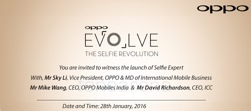 OPPO F1 India launch invite