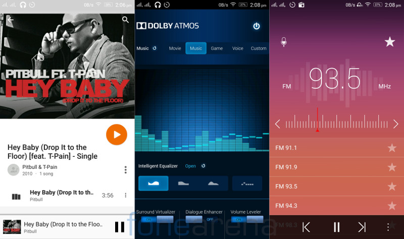 Lenovo Vibe K4 Note Music Player, Dolby Atmos and FM Radio