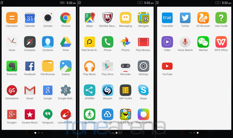 Lenovo Vibe X3 Apps