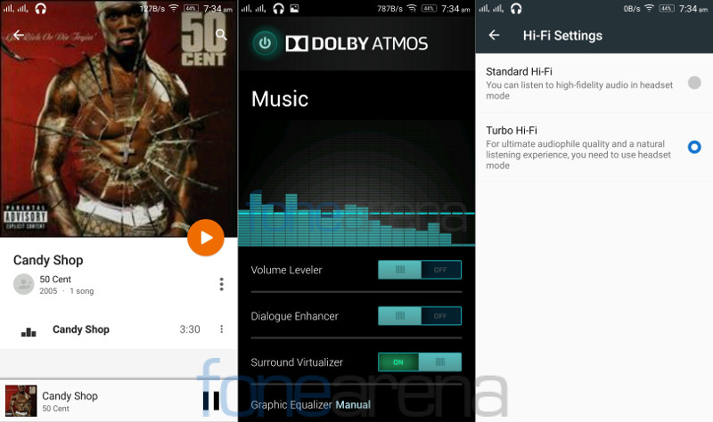 Lenovo Vibe X3 Music Player, Dolby Atmos and Hi-Fi Settings