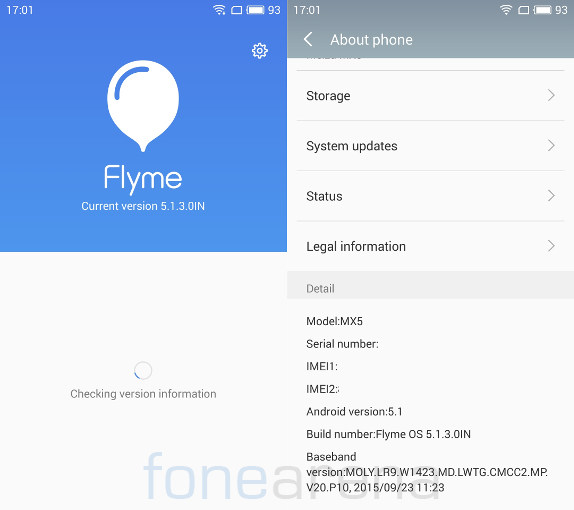 Meizu MX5 Flyme OS 5.1.3 India