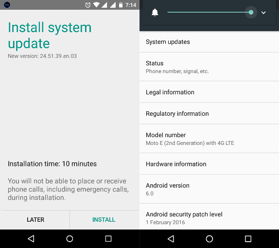 Motorola Moto E 2nd Gen 4G Android 6.0