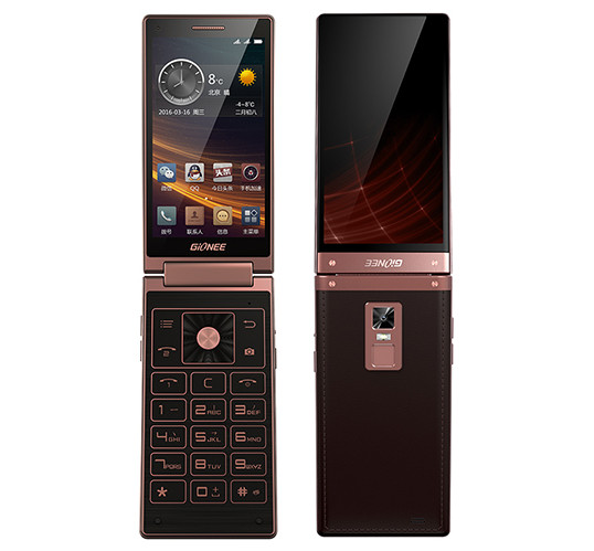 Gionee W909 dual-screen Android flip phone with Helio P10, 4GB RAM