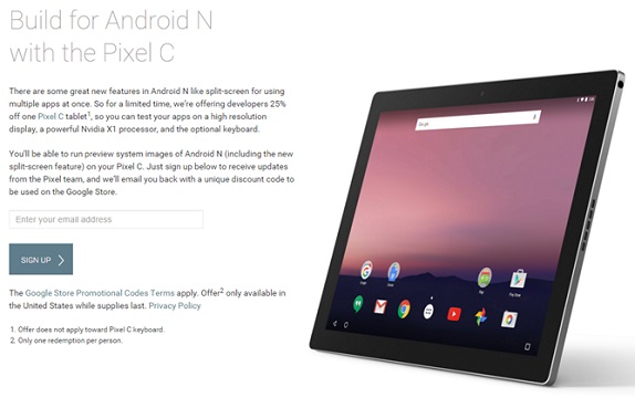 Google Pixel C tablet discount