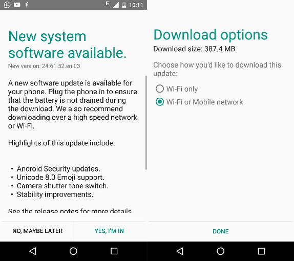 Motorola Moto X Play Android 6.0.1 Marshmallow
