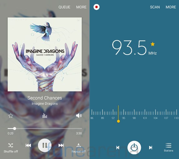 Samsung Galaxy A5 2016 Music Player and FM Radio