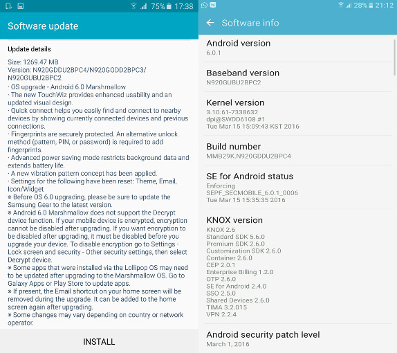 Samsung Galaxy Note5 Android 6.0 India