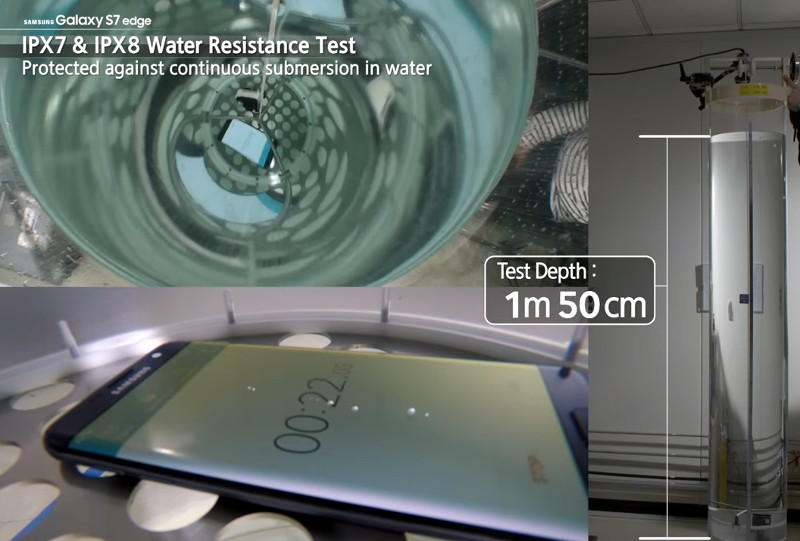 Samsung Galaxy S7 and S7 edge IPX7 IPX8 test